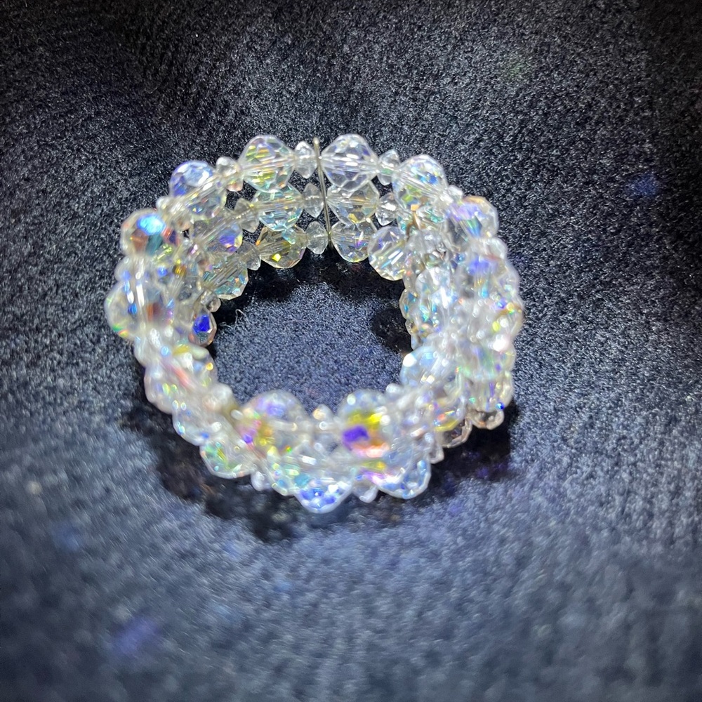 Crystal Beaded Bracelet vintage - Picture 1 of 17